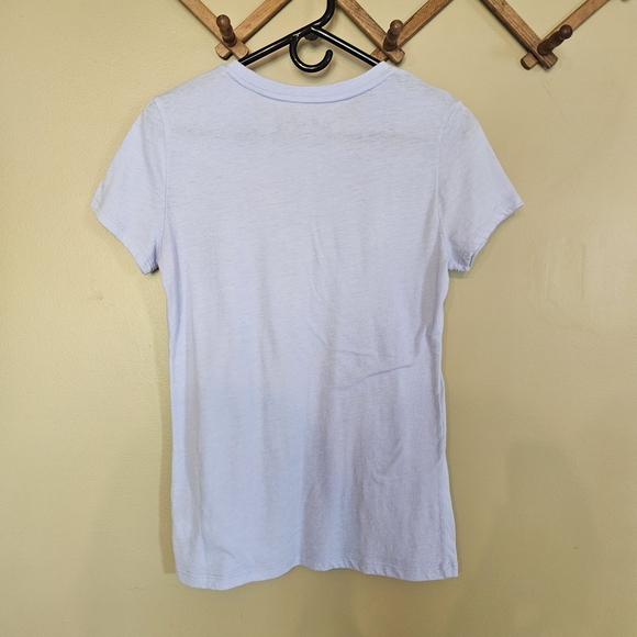 Aeropostale Baby Blue Classic Crew T Shirt Large Cotton Blend Casual Loungewear - Picture 6 of 6